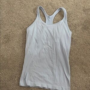 Amazon Light Blue Striped Tank Top